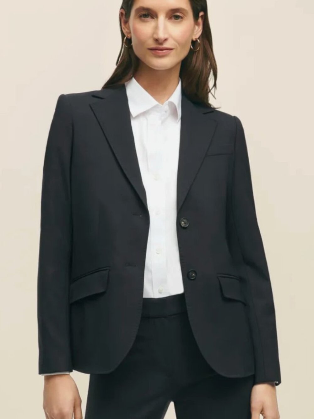 Brooks Brothers Women’s Black Fit Blazer Jacket Size 6P NWT Tollegno 1900 Wool